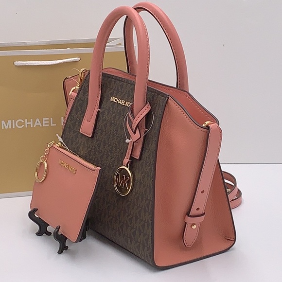 Michael Kors Avril Small Leather Top-Zip Satchel and Small Wallet Coinpouch Set - Picture 5 of 16
